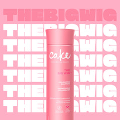 Cake Beauty Big Wig pump close-up highlighting dispensing action for convenient, mess-free use