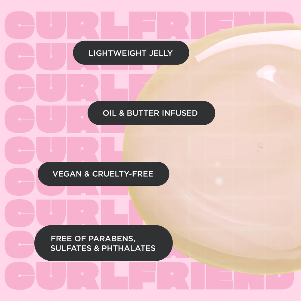 Cake Beauty ingredients display with shea and oils emphasizing nourishing formulation