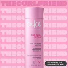 Cake Beauty Curl Friend pump and cap detail for easy dispensing