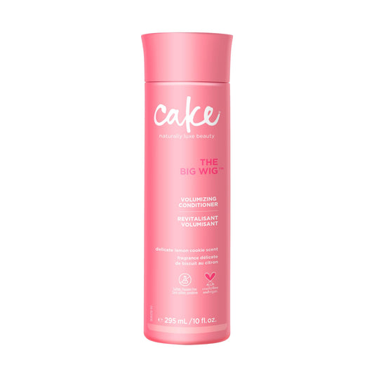 Cake Beauty The Big Wig front bottle showing label and size benefit: clear product identity