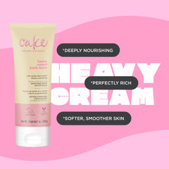 Cake Beauty lotion on vanilla pods and flowers illustrating warm French vanilla scent