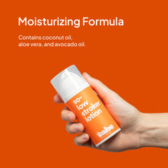 cake product in hand during application showing smooth spread and quick absorption