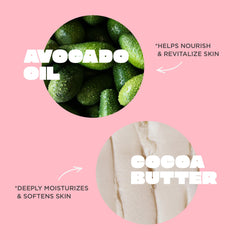 Cake Beauty Walk ingredients label showing natural butters and mint oils benefit