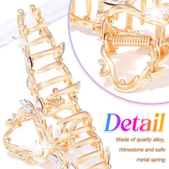 CAKURE gold claw clip open view showing teeth spacing for comfortable hold