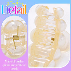 CAKURE clip worn in half-up hairstyle demonstrating neat hold and subtle decoration