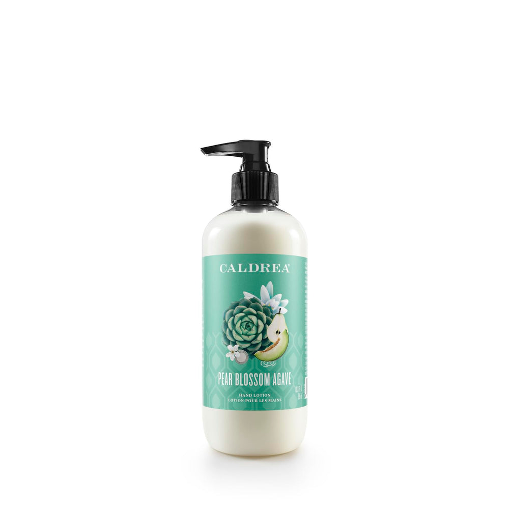 Caldrea front bottle view showing label and scent for elegant display