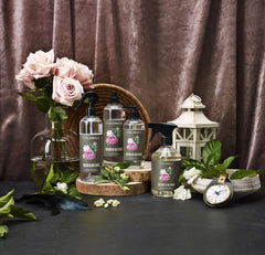 Caldrea bottle on sink in kitchen setting adding fragrance and style