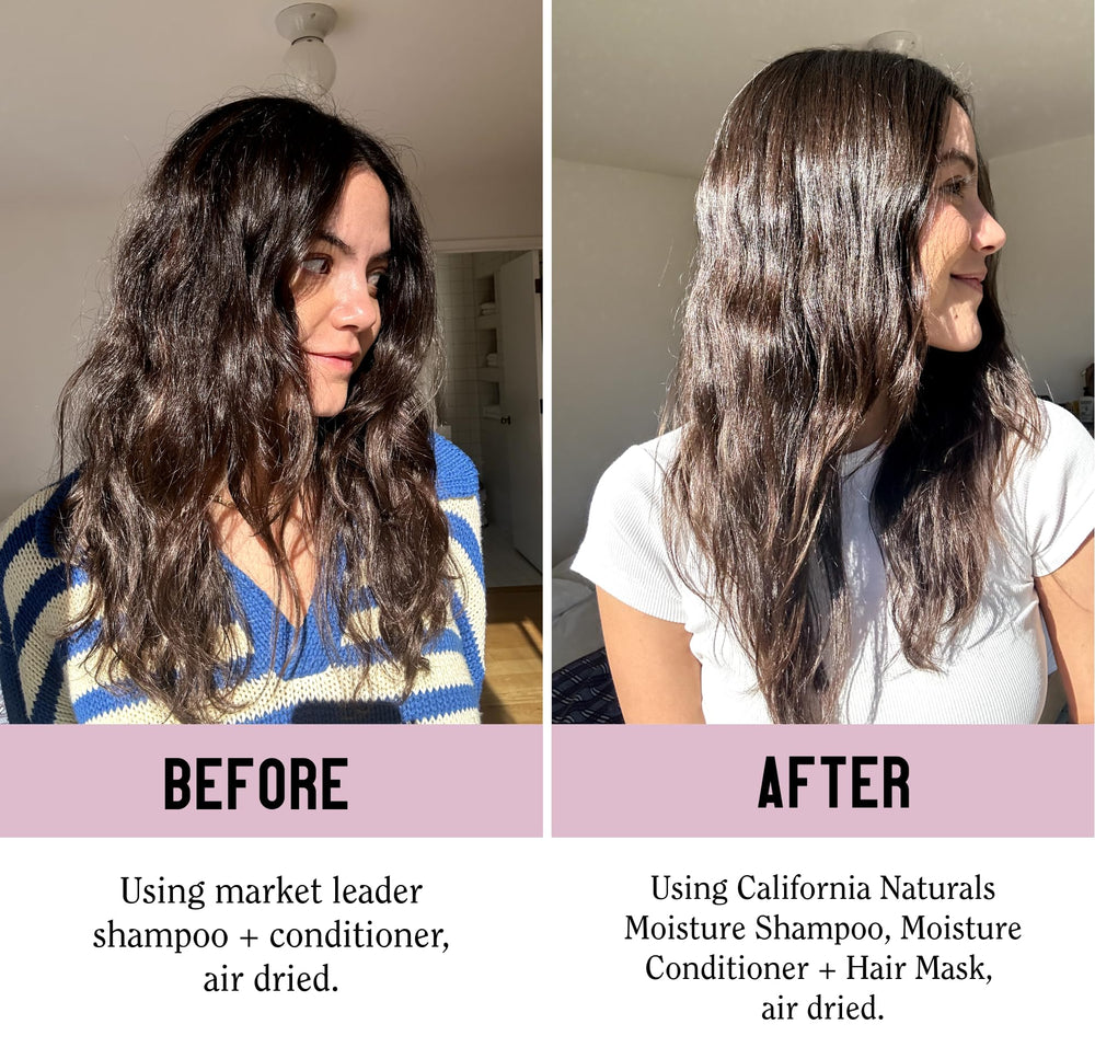 California Naturals with argan and avocado ingredients highlighting nourishing oils