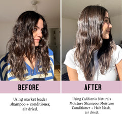 California Naturals with argan and avocado ingredients highlighting nourishing oils