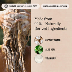 California Naturals lather texture close-up demonstrating gentle foam and cleansing benefit