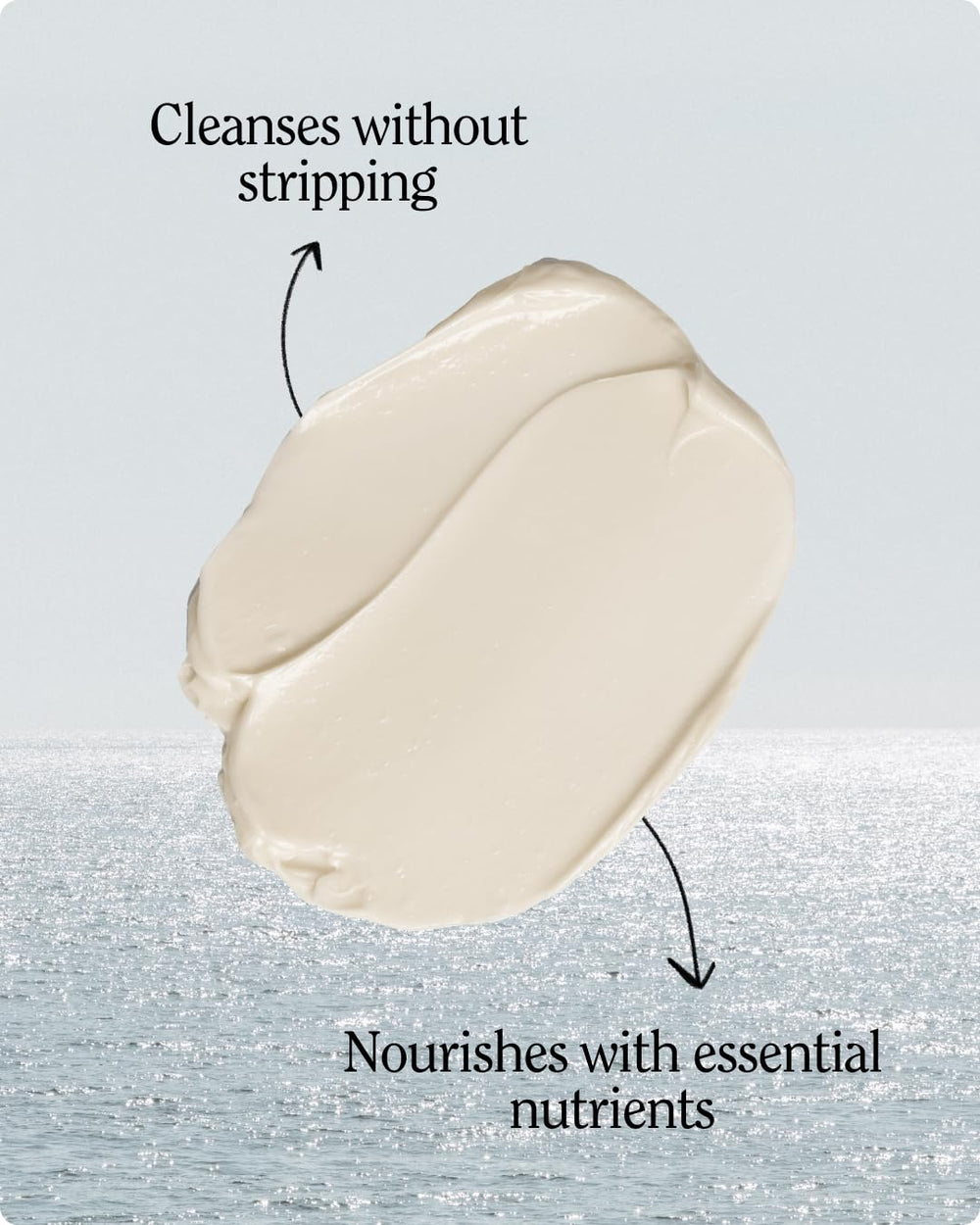California Naturals creamy conditioner poured showing soft texture and easy detangling