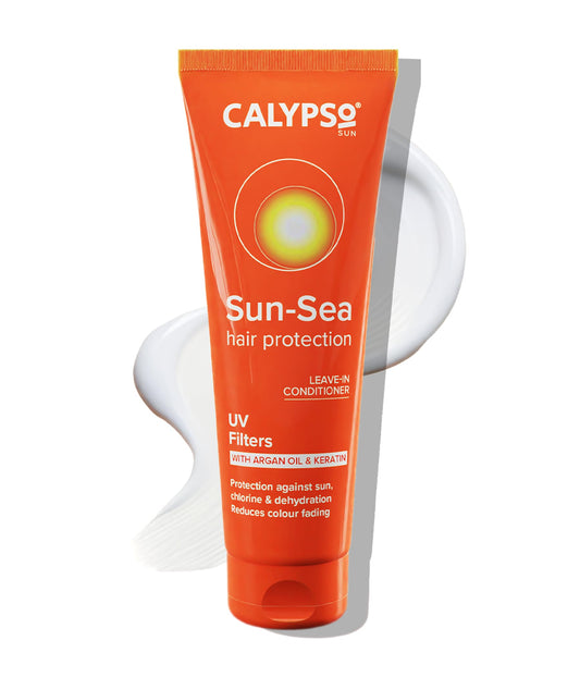 Calypso front packaging 100 ml showing tube and branding protecting hair