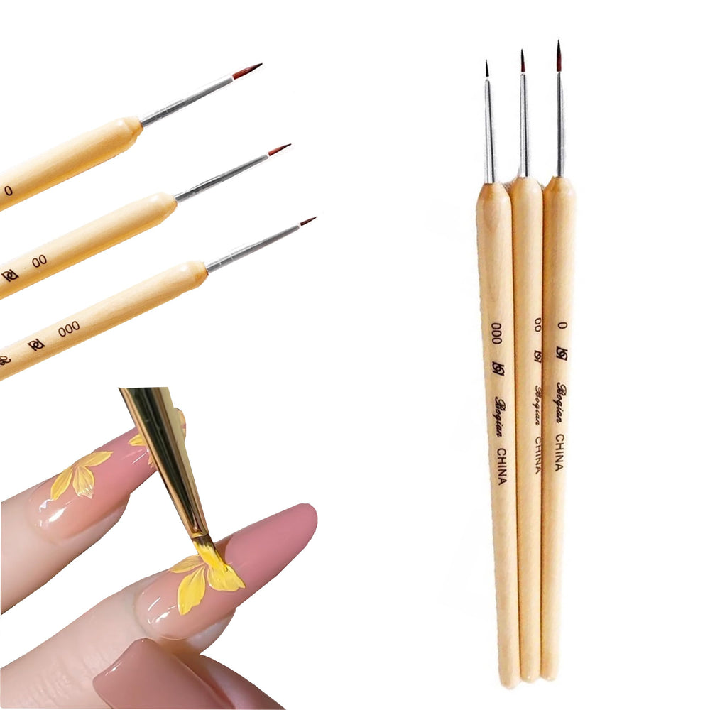 Calyuna front packaging showing three liner brushes and sizes for easy selection