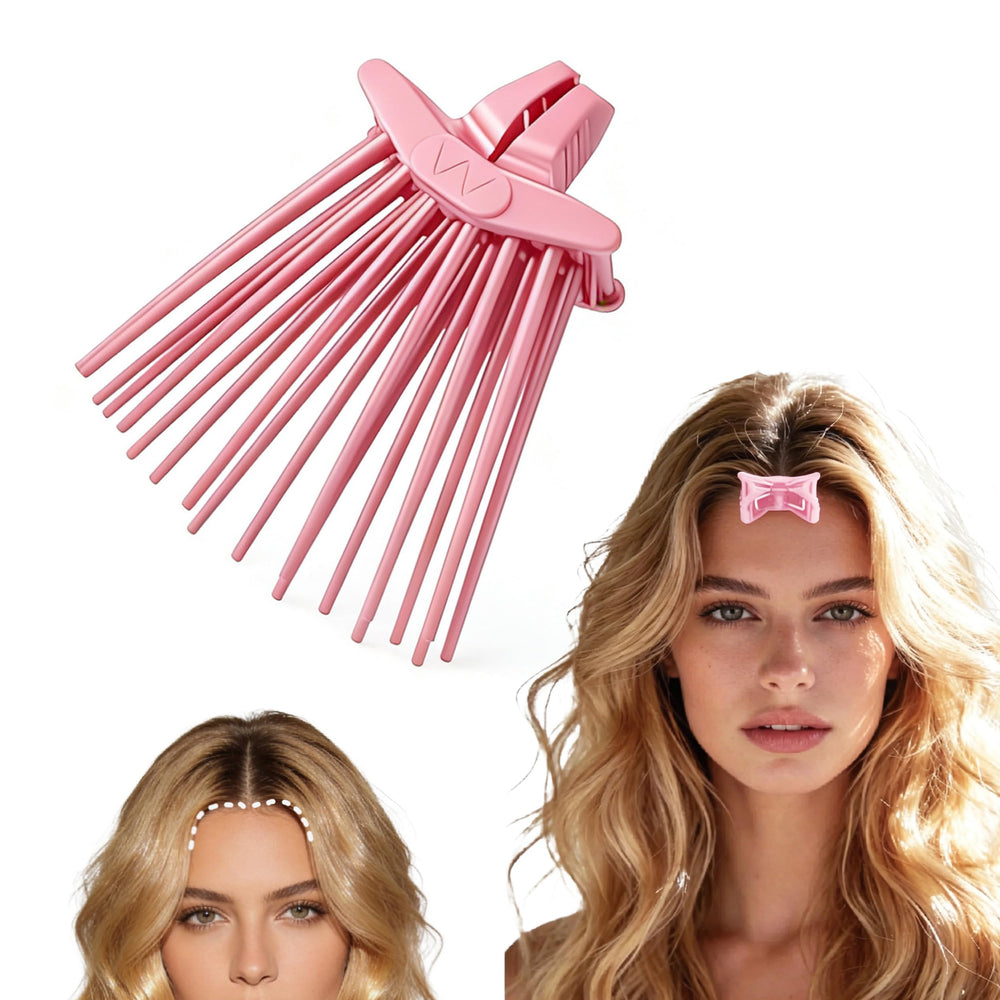 Calyuna pink clip front view showing compact design and easy grip benefit