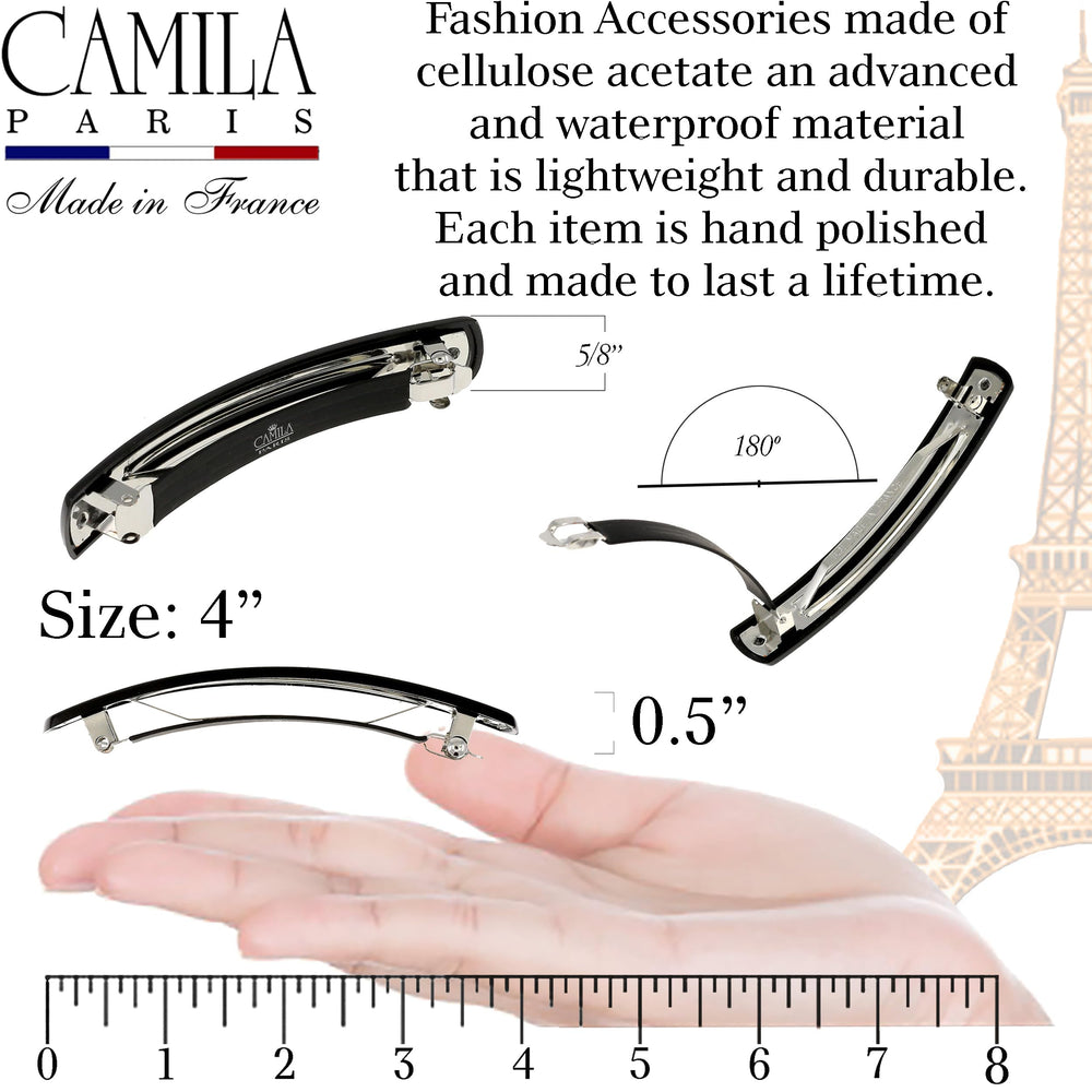Camila Paris AD819 holding half-up hairstyle for a neat everyday benefit