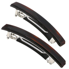Camila Paris barrette front view showing elegant tortoise finish and secure hold