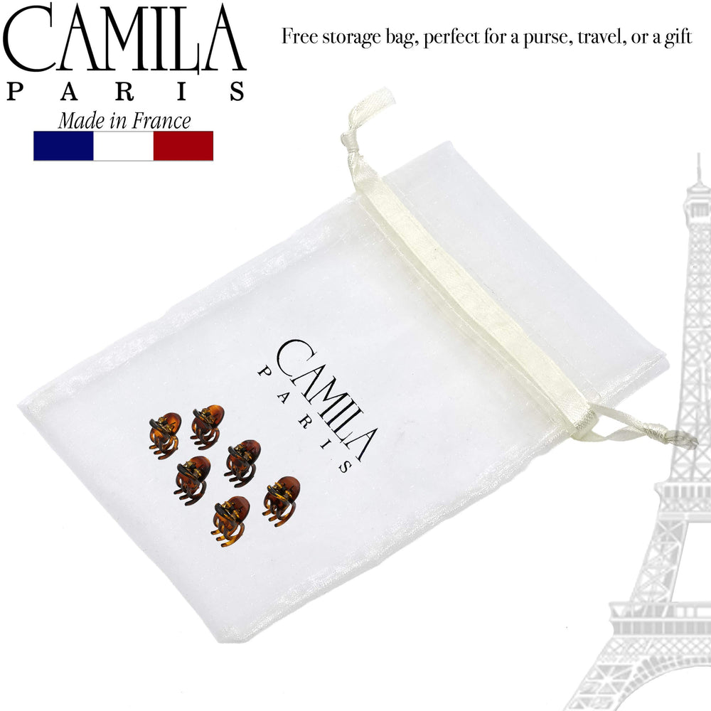 Camila Paris clip holding a side bang for tidy styling and comfortable grip