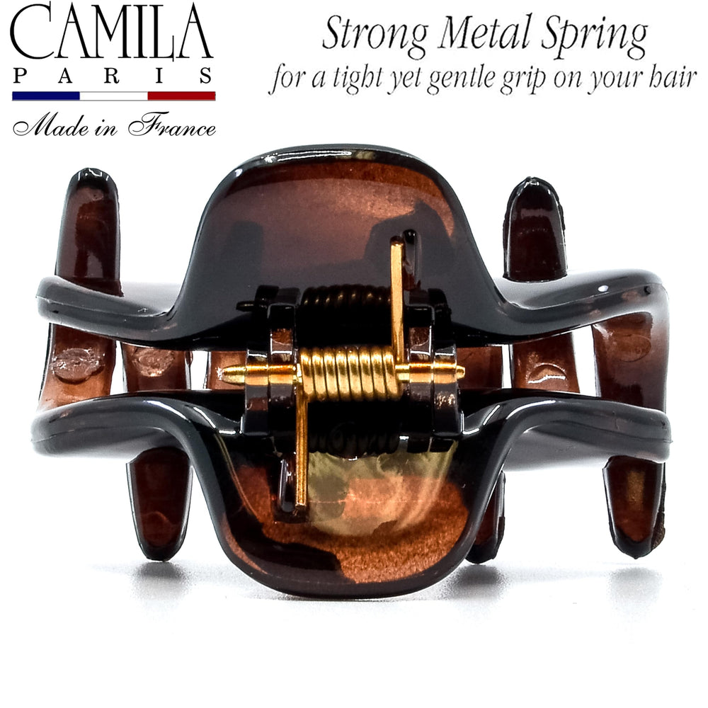 Camila Paris worn as side clip delivering neat, comfortable hold