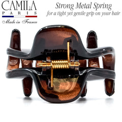 Camila Paris worn as side clip delivering neat, comfortable hold