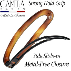 Camila Paris side profile highlighting curved shape for comfortable secure grip