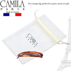 Camila Paris size comparison beside a ruler showing compact 2.5‑inch practical length