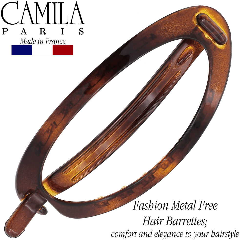 Camila Paris next to ruler showing 4.5‑inch size for full hair coverage