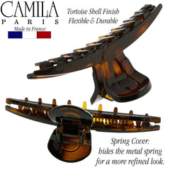 Camila Paris clip securing a full updo delivering tidy, long-lasting styling support