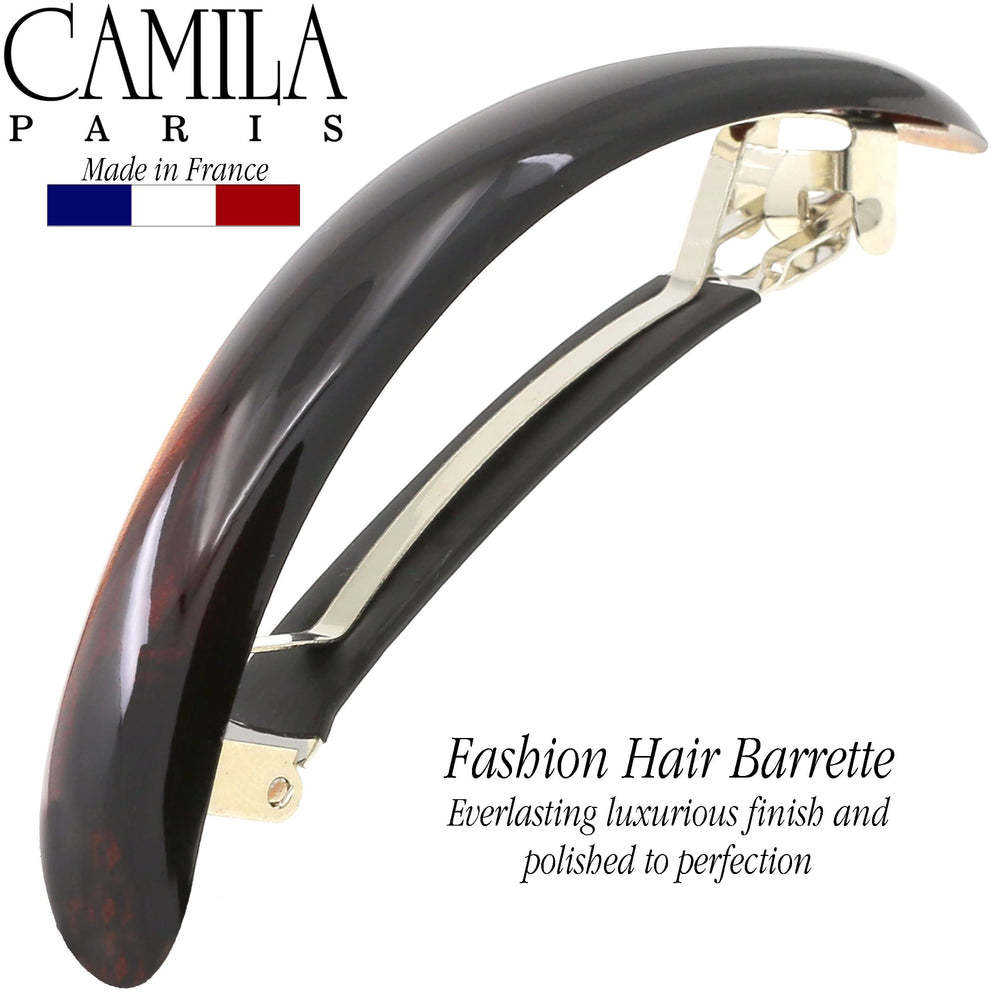 Camila Paris shown holding half-up hairstyle demonstrating reliable no-slip grip