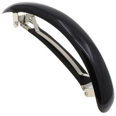 Camila Paris front view of 3.5-inch black barrette showing sleek design and secure hold