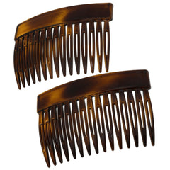 Camila Paris front view tortoise shell comb shows elegant finish and secure hold