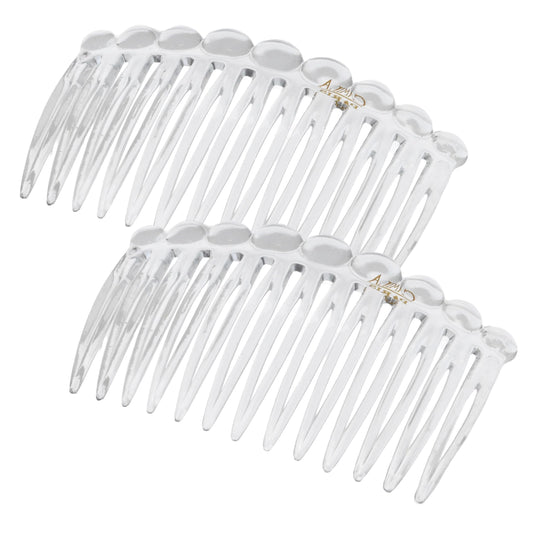 Camila Paris front view clear comb showing compact design and secure hold
