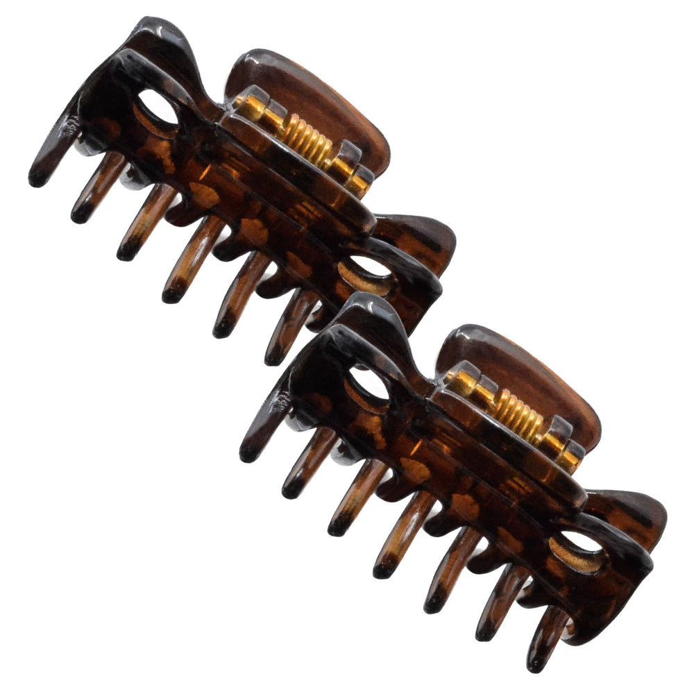 Camila Paris front view of tortoise mini clips showing elegant look and secure hold