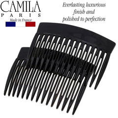 Camila Paris comb in hair side twist demonstrating secure hold for up-do styling