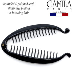 Camila Paris NV138 double-comb detail showing interlocking teeth for even grip