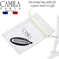 Camila Paris NV138 next to ruler showing 3.5-inch size for fine hair