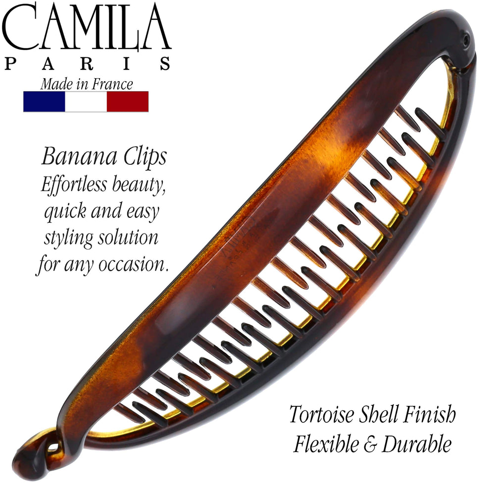 Camila open interlocking teeth detail showing double-comb secure grip