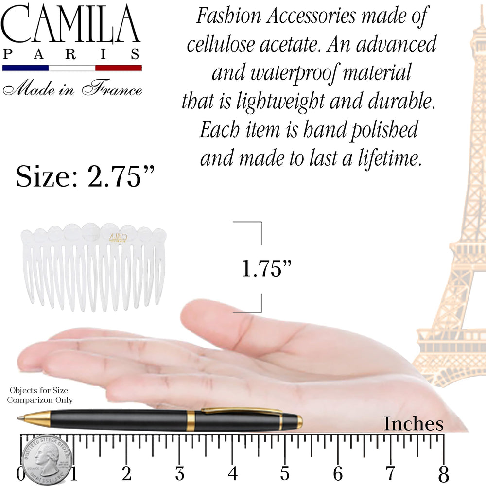 Camila Paris side profile showing curved shape for comfortable head fit
