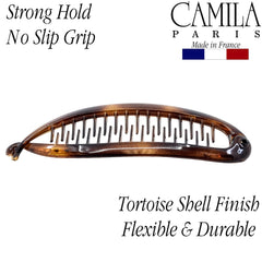 Camila Paris clip in a hand showing compact 4.5-inch scale benefit