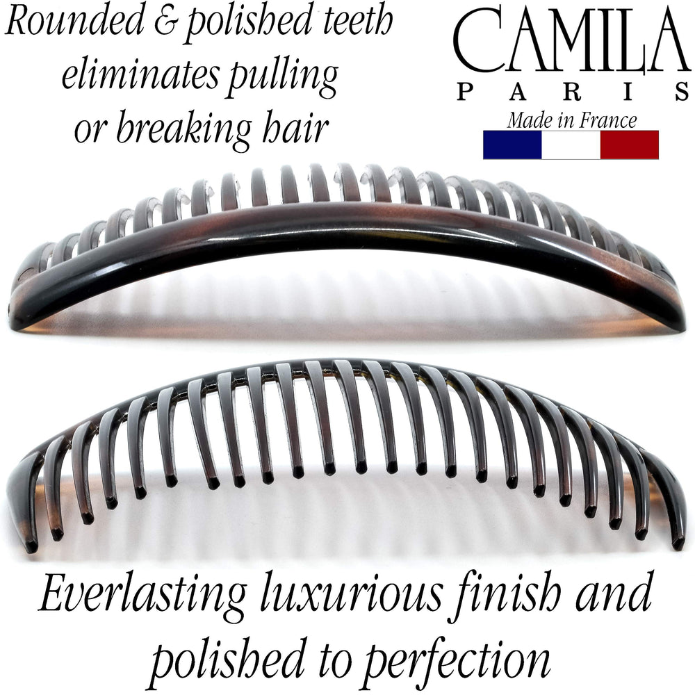 Camila Paris teeth detail closeup showing smooth teeth to reduce tugging