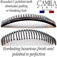 Camila Paris teeth detail closeup showing smooth teeth to reduce tugging