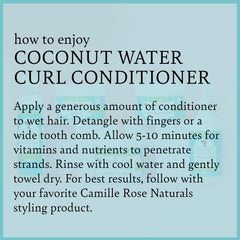 Camille Rose conditioner applied while detangling wet curls for reduced breakage