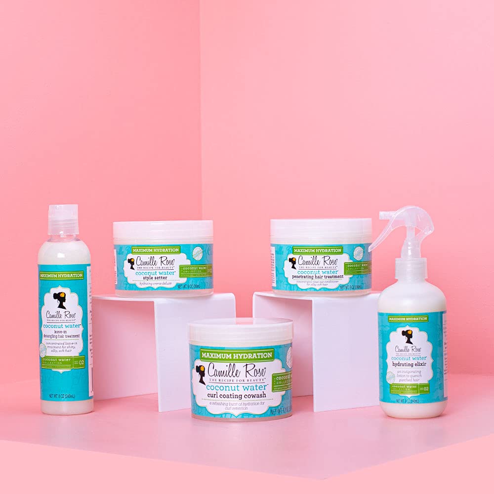Camille Rose label close-up showing sulfate-free claim and key ingredient benefits