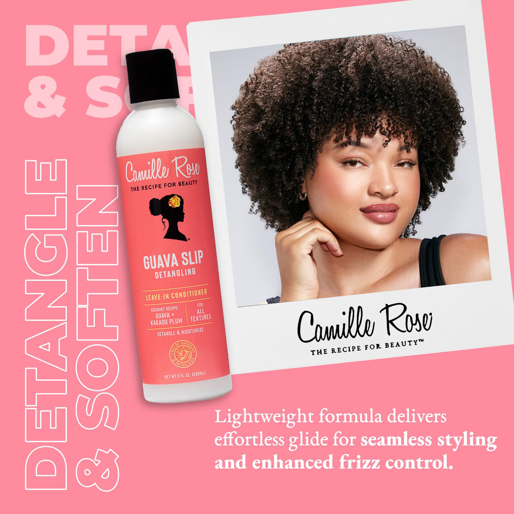 Camille Rose close-up of creamy texture highlighting smooth slip for detangling