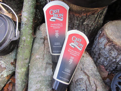 Close-up of Camp Chef conditioner texture demonstrating easy spreadability