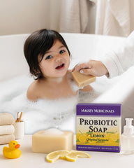 Candida Freedom soap on bathroom shelf with towel showing aesthetic routine benefit