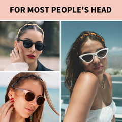 Two Canitor headbands black and tortoise showing color options to match outfits
