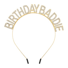Canitor front view of Birthday Baddie crown showing full design and party-ready glow