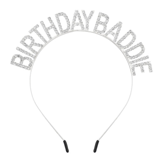 Canitor front view of tiara headband adds instant birthday glamour
