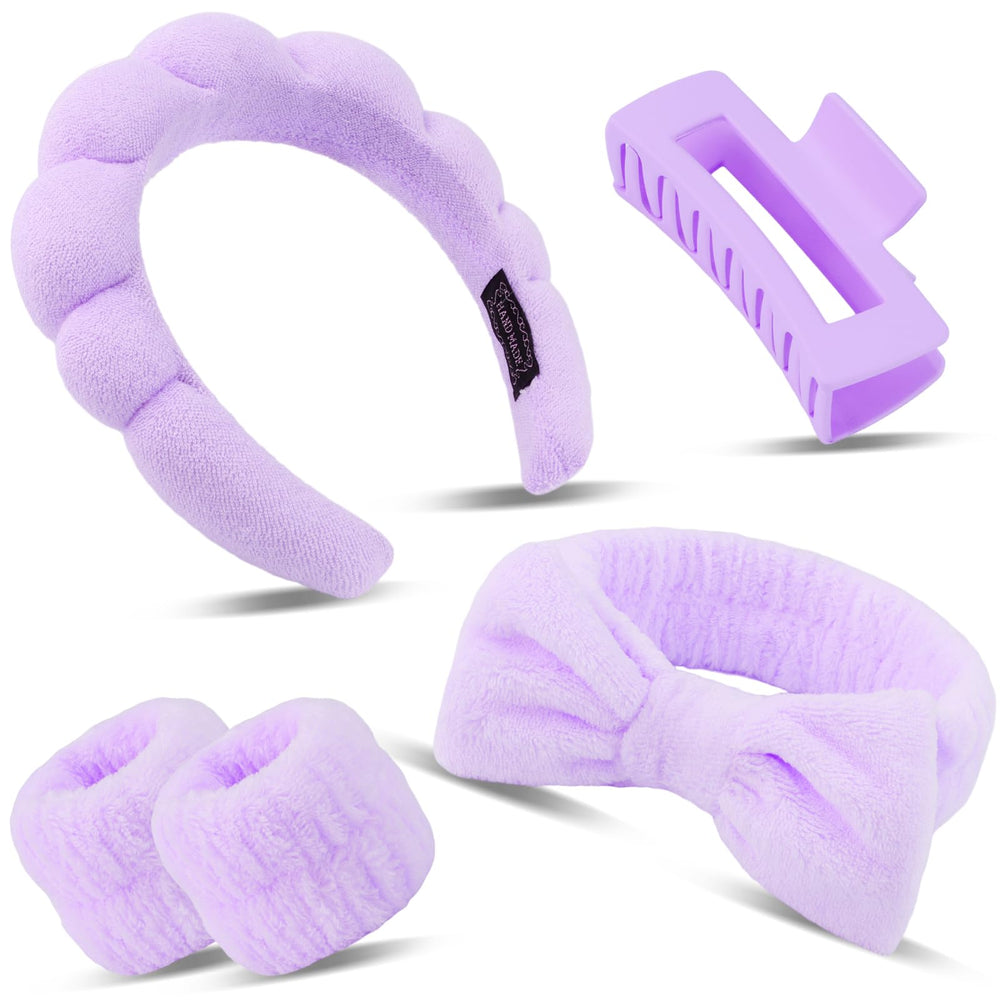 Canitor purple set front view showing entire spa accessory kit and convenience