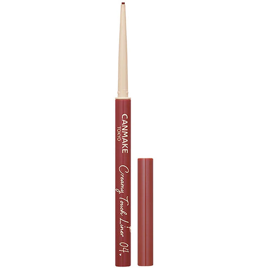 CANMAKE front packaging showing slim burgundy gel liner, clear product identity and portability